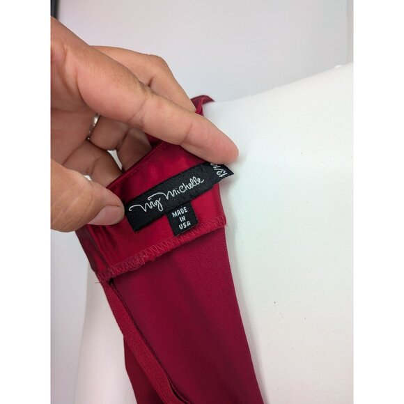 Vintage My Michelle Mini Dress Women Size 13/14 Satin Butterfly HOCO Y2K USA 90s - Picture 8 of 9